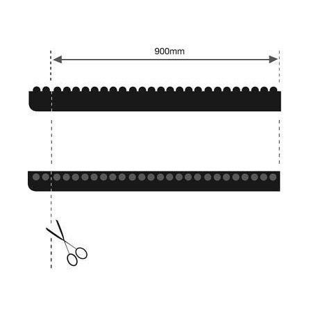 Randleiste Solid Fatigue-Step weibliche Kante Ecke schwarz