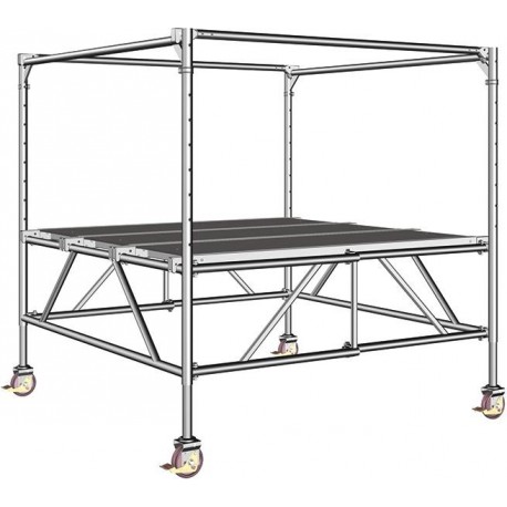 Rollbock Staro Plattform B1950xT1950 mm Plattformhohe 0,80-1,90m Arbeitshohe 2,80-3,90 m