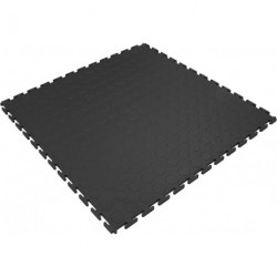 Gresie de podea modulara Tough-Lock neagra L50xL50 cm grosime 7 mm aspect cu crampoane