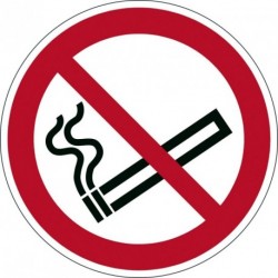 Semn de siguranta pentru interzicerea fumatului D 430 mm, autoadeziv