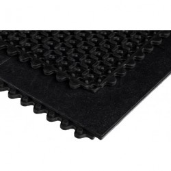 Arbeitsplatzmatte YOGA SOLID Oil schwarz B90xT90 cm