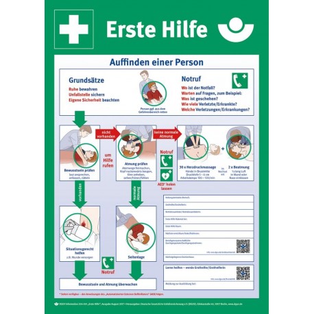 Hinweisschild Kunstst. B400xH560 mm Anleitung Erste Hilfe