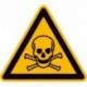 Warnschild Folie SL 100 mm Warnung vor giftigen Stoffen