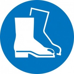 Folie de semnalizare obligatorie D200 mm Folositi protectie pentru picioare
