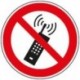 Verbotsschild Folie D200 mm Mobilfunk verboten