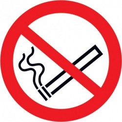 Verbotsschild Folie D30 mm Rauchen verboten 15 Stk.pro Bogen
