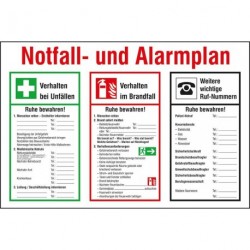 Notfall- und Alarmplan B600xH400 mm Kunststoff