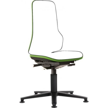 Bimos Arbeitsstuhl grun, ohne Polster Sitzhohe 450-620 mm mit Gleiter