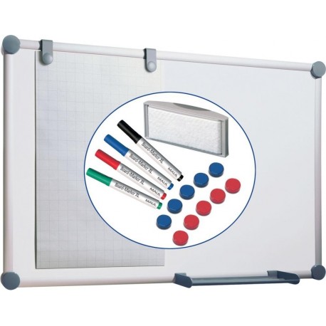 Whiteboard Komplett-Set H 900 x B 1200 mm