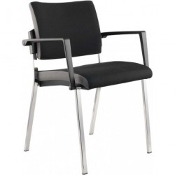 Besucherstuhl Premium Schwarz ( 2 Stuhle Set)