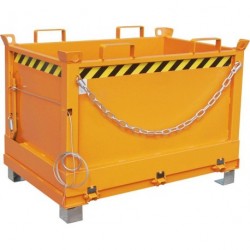 Container cu fund pliabil 500 l L1245xP840xH845 mm RAL2000 capacitate de incarcare 1000kg tip FB 500