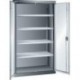 Flugelturenschrank B1100xT641xH1950mm RAL 7035,Vollblechtur 4 Boden