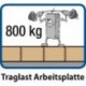 Anke Kombi-Werkbank B1500xT700xH840mm RAL7035/5012 BMP: 40 mm 4 Schubladen, 1 Boden