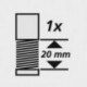 Anke Kombi-Werkbank B1500xT700xH840mm RAL7035/5012 BMP: 40 mm 4 Schubladen, 1 Boden