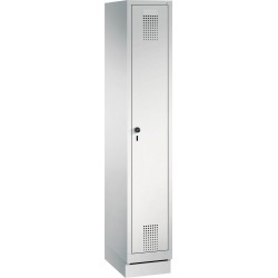 Garderobenschrank Evolo B320xT500xH1800 mm 1 Abteil, RAL7035 mit Sockel