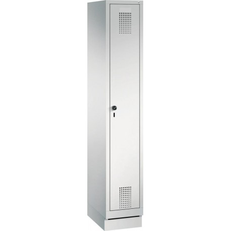 Garderobenschrank Evolo B320xT500xH1800 mm 1 Abteil, RAL7035 mit Sockel