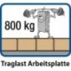 Anke Arbeitstisch B1500xT700xH840mm RAL7035 BMP: 40 mm mit Ablageboden T400mm