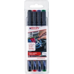 Set marcator cablu 8407 edding negru, rosu, albastru, verde