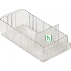 Separator transversal pentru sertar tip 150-00 set transparent 60 bucati