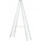 Stehleiter Coni B 2x18 Sprossen Leiterlange 5,14 m Arbeitshohe 6,15 m
