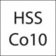 Bara rotunda pentru scule de gravat si copiat, HSS Co10, Forma A