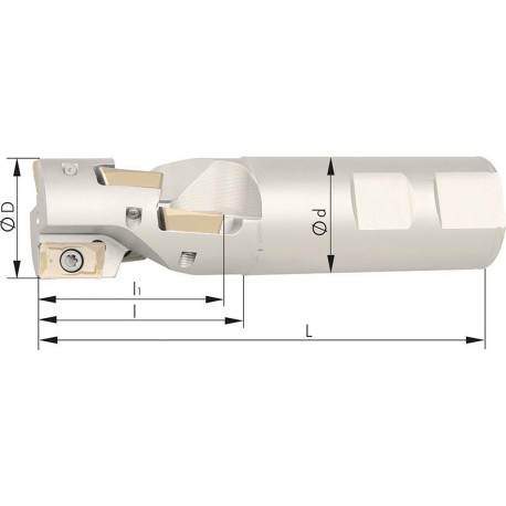 Walzenstirnfr. 90G.m.IK D 32mm Z 2 zyl. f.APKT16