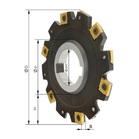 Scheibenfräser o. Bd. D 80 x 4 mm Z 8