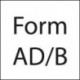 Portscula pentru freze frontale DIN 69871, Form AD/B