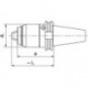 Mandrina scurta CNC, AKL cu sens de rotire stanga/dreapta, DIN 69741, Form A/AD, FORMAT