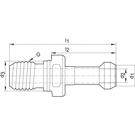 Anzugsbolzen JISB6339 BT40 45G. I.K FORMAT