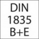 Mandrina pentru filetare cu schimbare rapida, DIN 1835, forma B+E