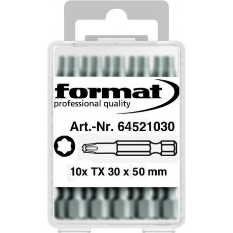 Bit 1/4" DIN 3126 E 6,3 PZ2x50mm 10er Pack FORMAT