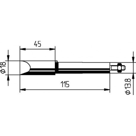 Lötspitze meißelförmig verstär. Nr.0202MZ Ersa