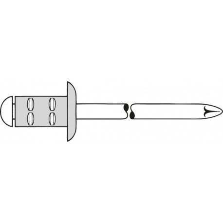 Mehrber.-Niet Alu Stand. Flachrdk. 3,2x 8mm Gesipa