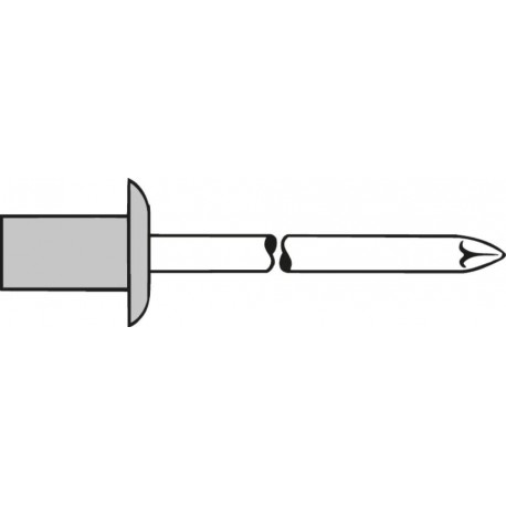 Blindniet CAP Alu Stand. Flachrdk. 3,2x 6,5 Gesipa