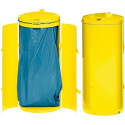 Abfallsammler-Doppeltur 120 l gelb H 980 mm