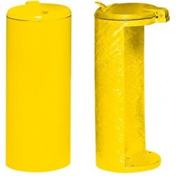 Abfallsammler mit Deckel H 900 mm D 450 mm gelb