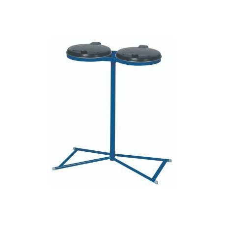 Abfallsammler 2x120 l blau 4Standfuse KS-Deckel