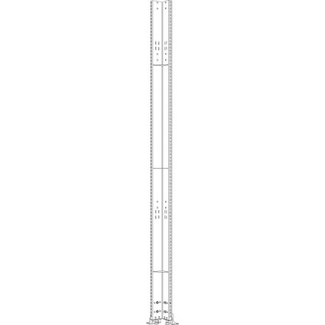 Akustik-Eckstutze H2000 mm RAL 7037