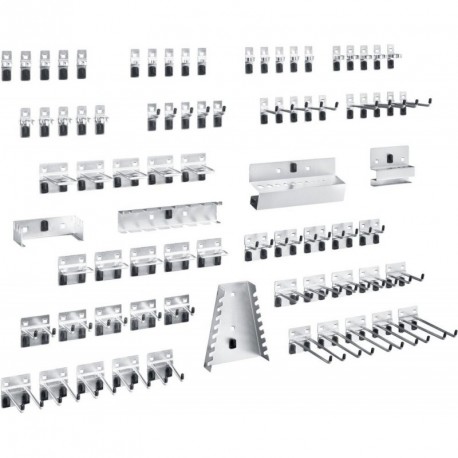 Sortiment de 80 carlige pentru panouri perforate pentru panouri perforate