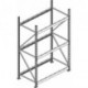 Raft cu deschidere larga MINI-RACK L1400xP650xH2200 mm Camp suplimentar 3 panouri de otel incarcare compartiment 600 kg