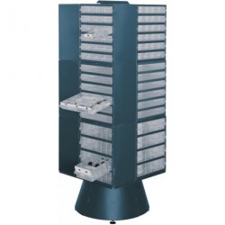 Turn rotativ gol, albastru H1600xD880 mm pentru reviste D255 mm