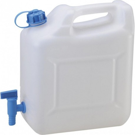 Wasserkanister 12 l HD-PE natur B333,5xT160xH331,5 mm mit Ablasshahn