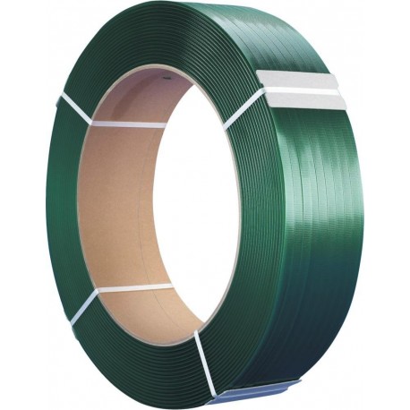 Banda plastic PET verde 13x0,6 mm, rola de 2500 m