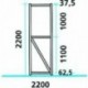 Stand SR 85/20 H2200xD800 mm RAL 5010 Meta MULTIPAL