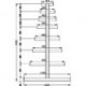 Langgutregal ATLAS ST B2700xT2x500xH2000 mm doppelseitig RAL 5010 2x3 Arme Traglast 150kg