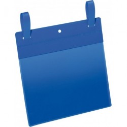 Geanta pentru documente L210xH148 mm A5 peisaj albastru cu pachet cu file de 50