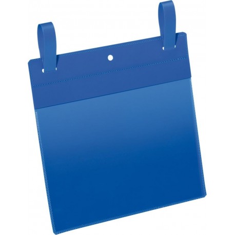 Geanta pentru documente L210xH148 mm A5 peisaj albastru cu pachet cu file de 50