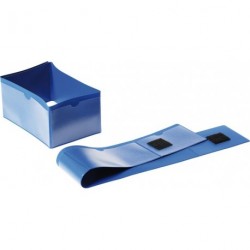 Banda pentru picioare palet L140xH65/90x65 mm albastra cu inchidere Velcro, pachet de 50
