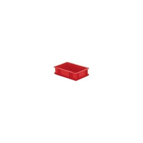 Transport-Stapelkasten B300xT200xH75 mm rot, geschlossen ohne Griffloch